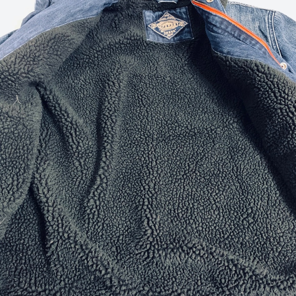 Superdry Unisex Size Large Trucker Jacket Mens or Women's Blue Denim - Picture 5 of 9
